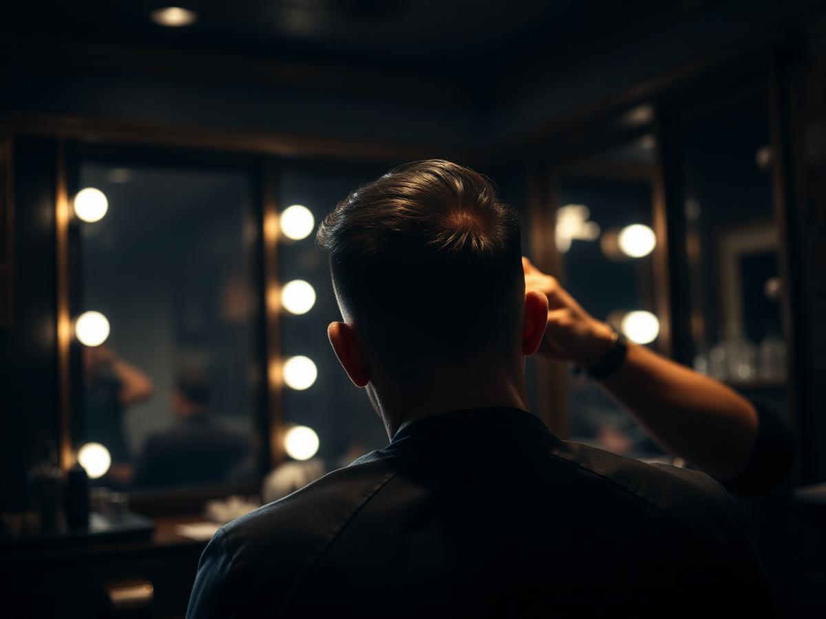 Cliente durante o corte
